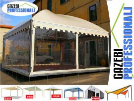 Gazebo 5x5 copertura tendone CERTIFICATO tettoia pensilina tettoia MadeluX