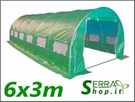Serra 6x3 antigrandine tunnel acciaio serre orto piante box giardinaggio telo