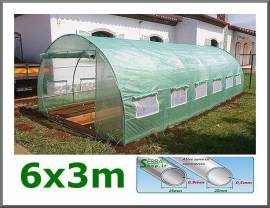 Serra 6x3 antigrandine tunnel acciaio serre orto piante box giardinaggio telo