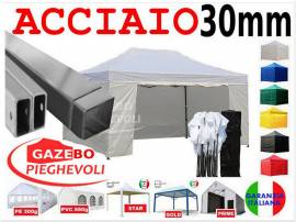 Gazebo 6x3 pieghevole bianco portatile mercato PVC fiere box stand campeggio 
