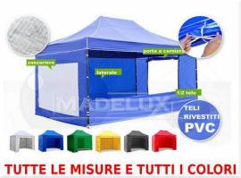 Gazebo 6x3 pieghevole bianco portatile mercato PVC fiere box stand campeggio 