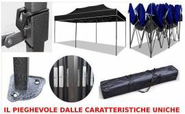 Gazebo 3x3 pieghevole retrattile portatile fiere mercato box stand fisarmonica