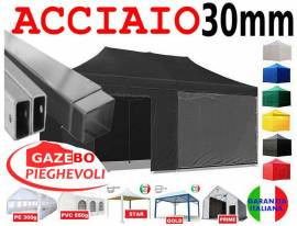 Gazebo 3x3 pieghevole retrattile portatile fiere mercato box stand fisarmonica