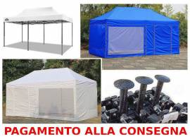 Gazebo 3x3 pieghevole retrattile portatile fiere mercato box stand fisarmonica