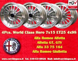 4 pz. cerchi Alfa/Fiat/Lancia WCHE 7x15 ET25 Alfet