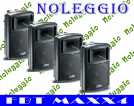 Noleggio 4 Casse Amplificatae FBT Maxx4 per un totale di 1600 watt