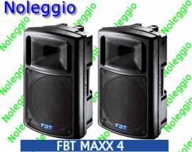 Noleggio 4 Casse Amplificatae FBT Maxx4 per un totale di 1600 watt