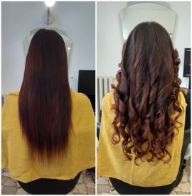 Applicazione extension con capelli naturali