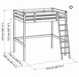 Letto soppalco IKEA STORA NERO