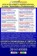 CORSI ON LINE IN AREA AZIENDALE E PROFESSIONALE