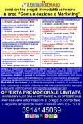 CORSI ON LINE IN AREA COMUNICAZIONE E MARKETING