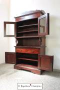 Vetrina bookcase rustica in legno marrone