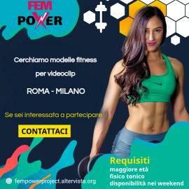Cerchiamo modelle fitness con fisico muscoloso a Roma e zone limitrofe