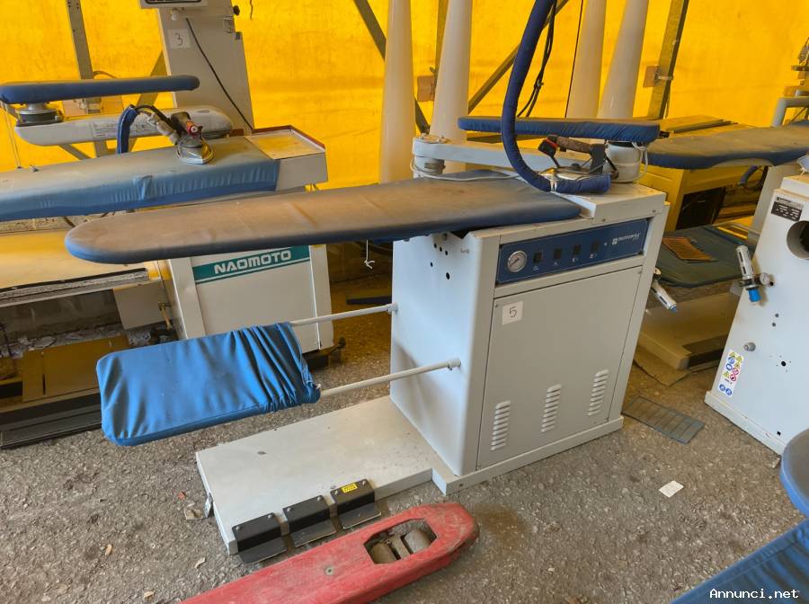 macchinari e attrezzature per stireria industriale, mezzi di sollevamento e vari