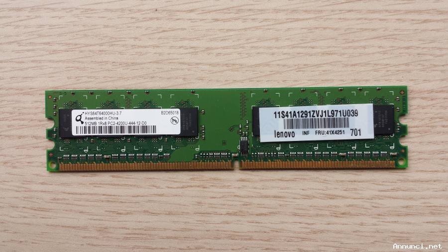 Memoria RAM Lenovo 512MB-1Rx8-PC2-4200U-444-12-D0