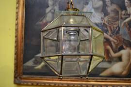 Coppia di lampadari ottagonali a lanterna anni 50