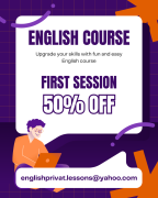 Online English Private Lessons ~ Enjoy 50% off your very first lesson today!