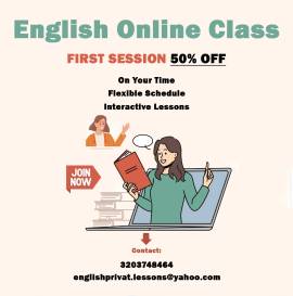 Online English Private Lessons ~ Enjoy 50% off your very first lesson today!
