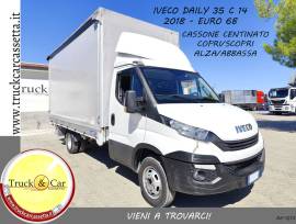 RIF.1273 IVECO DAILY 35 C 14 – 2018 – CASSONE CENTINATO ALZA/ABBASSA – COPRI/SCOPRI – EURO 6