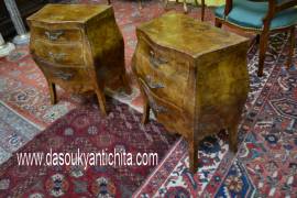 Coppia di comodini italiani stile Luigi XV metà XX secolo