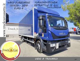 IVECO EUROCARGO 120 E 22 – 2018 – FURGONE CON SPONDA CARICATRICE RETRATTILE DHOLLANDIA DA 15 Q.LI – 