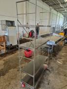 SCAFFALE INOX CARRELLATO USATO 