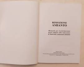 Manuale per formazione degli addetti alla rimozione di materiali contenenti amianto Ed.Regione Venet Manuale per formazione degli addetti alla rimozione di materiali contenenti amianto Ed.Regione Venet