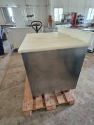 TAVOLO INOX 2 ANTE PIANO IN TEFLON USATO TAVOLO INOX 2 ANTE PIANO IN TEFLON USATO