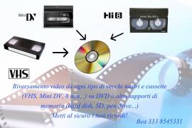 Riversamento video VHS, 8mm, miniDv