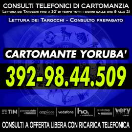 il Cartomante YORUBA' è disponibile tutti i giorni per un consulto di Cartomanzia
