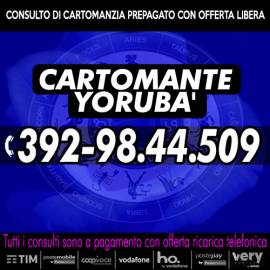 Il Consulto con il Cartomante YORUBA' è con Offerta Ricarica Telefonica/Ricarica PostePay