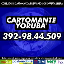 YORUBA' legge i Tarocchi tutti i giorni dalle ore 9 alle 21 - il Cartomante Yoruba'