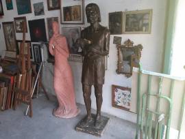 STATUA IN GESSO PATINATO BRONZO