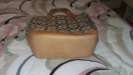 Borsa Coach Handbag in pelle e tela