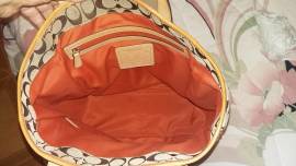 Borsa Coach Handbag in pelle e tela