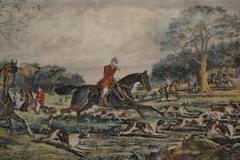 Stampa degli anni 60/70 raffigurante caccia inglese