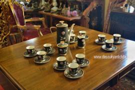 Servizio caffè da 12 in porcellana di Sevres anni 50