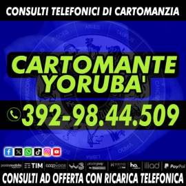 Yoruba' svolge consulti di Cartomanzia al telefono tutti i giorni dalle ore 9 alle 21