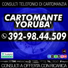 Yoruba' svolge consulti di Cartomanzia al telefono tutti i giorni dalle ore 9 alle 21