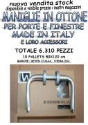 Stock maniglie in ottone, serrature, lucchetti 6310 pezzi