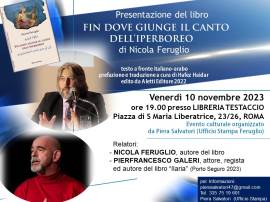 N. Feruglio "Fin dove giunge il canto dell'iperboreo" - Presentazione del libro con P. Gal