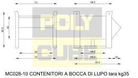 Cassoni contenitori in lamiera a bocca di lupo