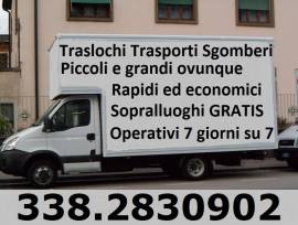 ROMA TRASPORTI TRASLOCHI E SGOMBERI PICCOLI E GRANDI OVUNQUE PREZZI MODICI 7GG SU7 TEL. 351.7081241