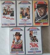 COFANETTO 5 VHS WESTERN SERGIO LEONE - BOX CAPOLAVORI WESTERN - RICORDI VIDEO