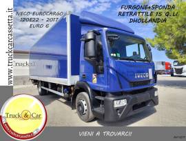 1277 IVECO EUROCARGO 120E22–2017–FURGONE+SPONDA CARICATRICE RETTRATILE DHOLLANDIA DA 15 Q.LI-€6