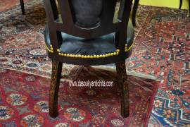 Tris poltrone da studio stile Napoleone III Boulle