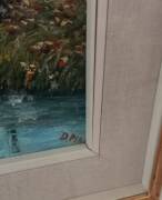 Quadro firmato Delfino  Pini   (1922-1995)  realizzato ad  olio su cartoncino telato , dimensioni so