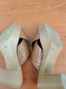 Sandali a tacco alto in pelle per donna