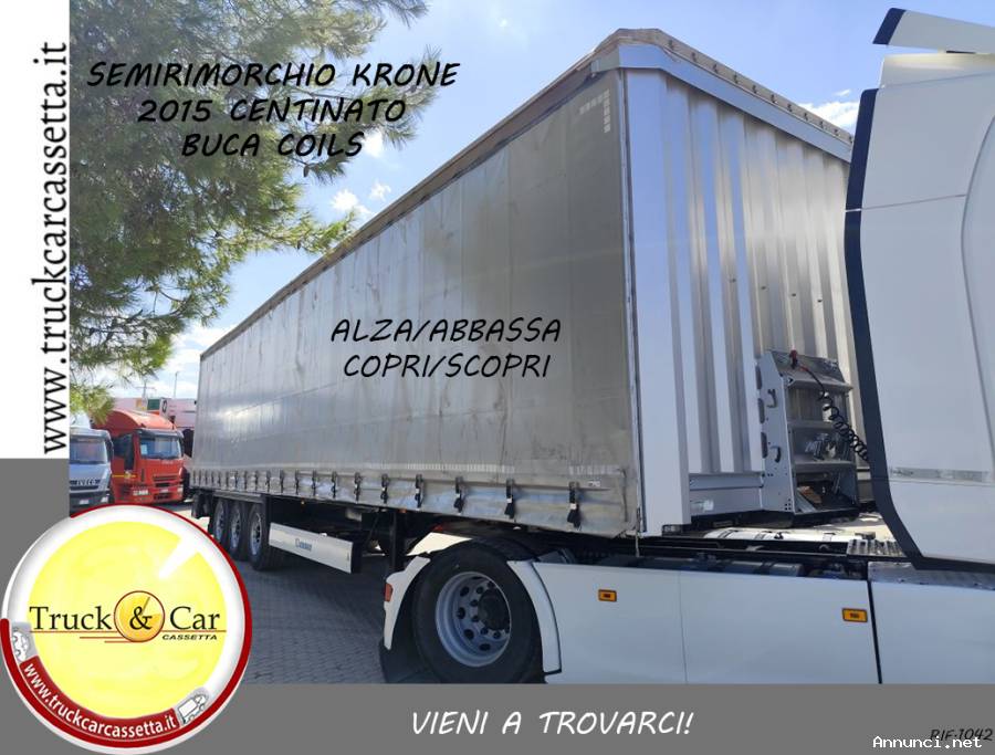 RIF.1042 SEMIRIMORCHIO KRONE SD – CENTINATO ALZA/ABBASSA COPRI/SCOPRI – BUCA COILS – 2015
