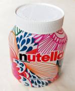 "QUESTA NUTELLA HA UNA GEMELLA" VASETTO BN663GG BARATTOLO FERRERO VUOTO 925 GR.